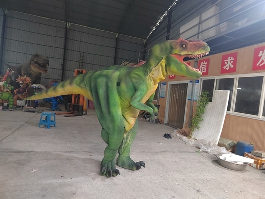 Взрослый костюм динозавра для продажи ходячий динозавр кинореквизиты показывает Зеленого Ти-Рекса