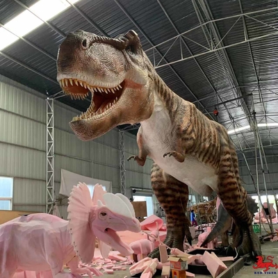 Купить 15-метровый реалистичный аниматронный динозавр Lifesize Jurassic Park T Rex Dinosaur online manufacture
