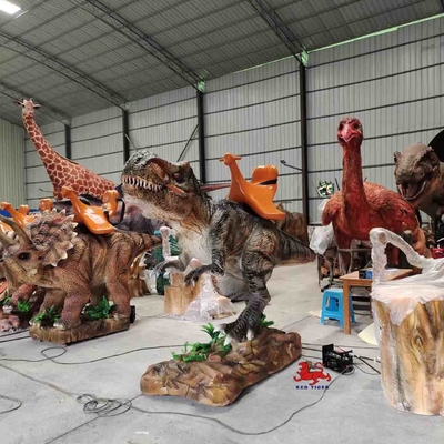 Animatronic T Rex Dinosaur Ride Солнцезащитный водонепроницаемый искусственный динозавр