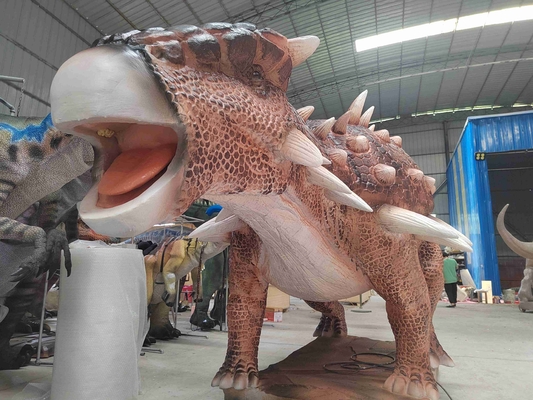 Живописный реалистичный 3D-модель динозавра анимированный анкилозавр