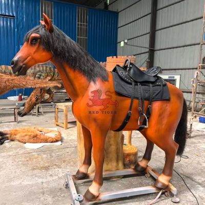 Купить Kids Playground Animatronic Horse Ride For Theme Park Attractions online manufacture